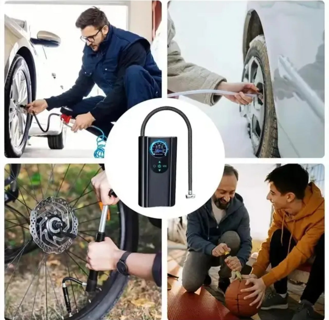 RoHS portable air pump for cars , motorcycle , bikes and balls
