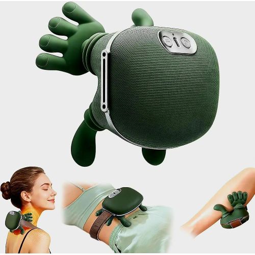 Neck Massager with Heat for Pain Relief – Shoulder & Neck Massager with Hands, Simulated Human Hand Massager, Deep Tissue Shiatsu, Cordless Portable Neck Massager with Adjustable Strap