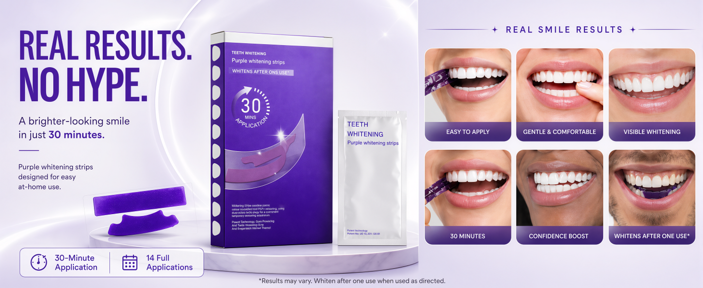 Purple Tooth Whitening Strips