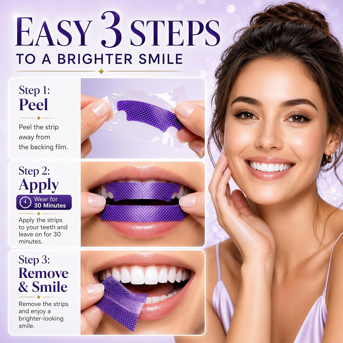 Purple Tooth Whitening Strips